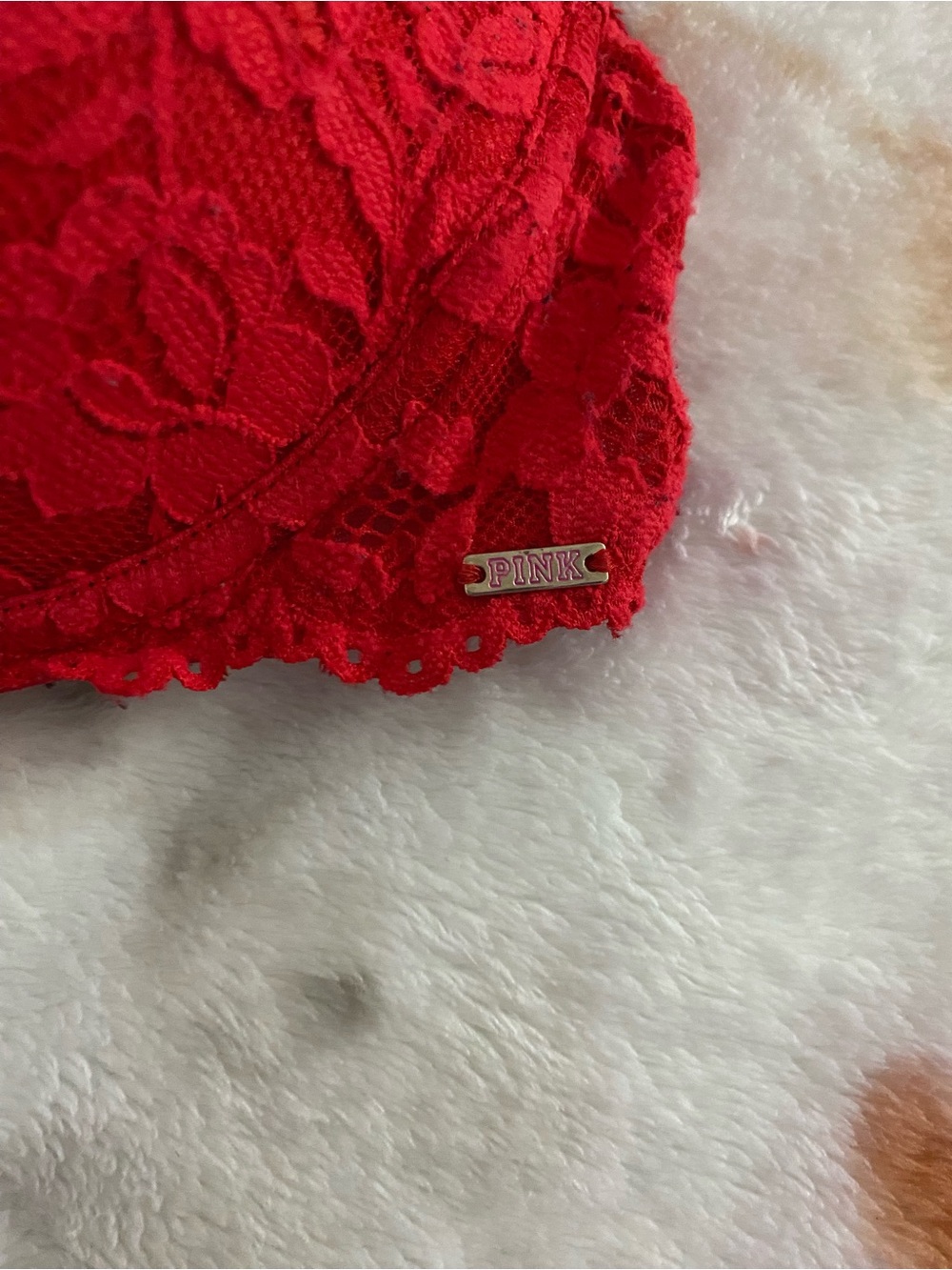 Victoria secret pink Red Lace Push-up bra - Picture 4 of 7